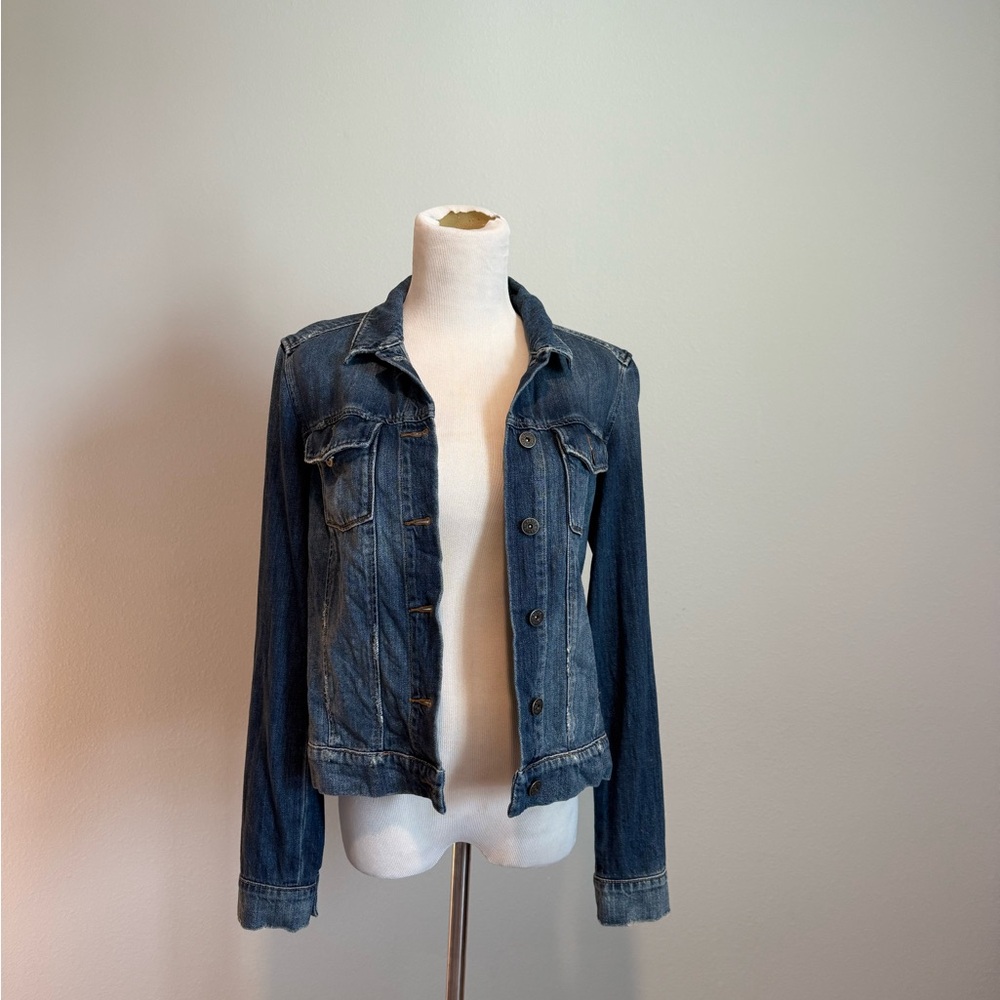 PAIGE Aveline distressed denim jacket. Size S - Picture 3 of 9